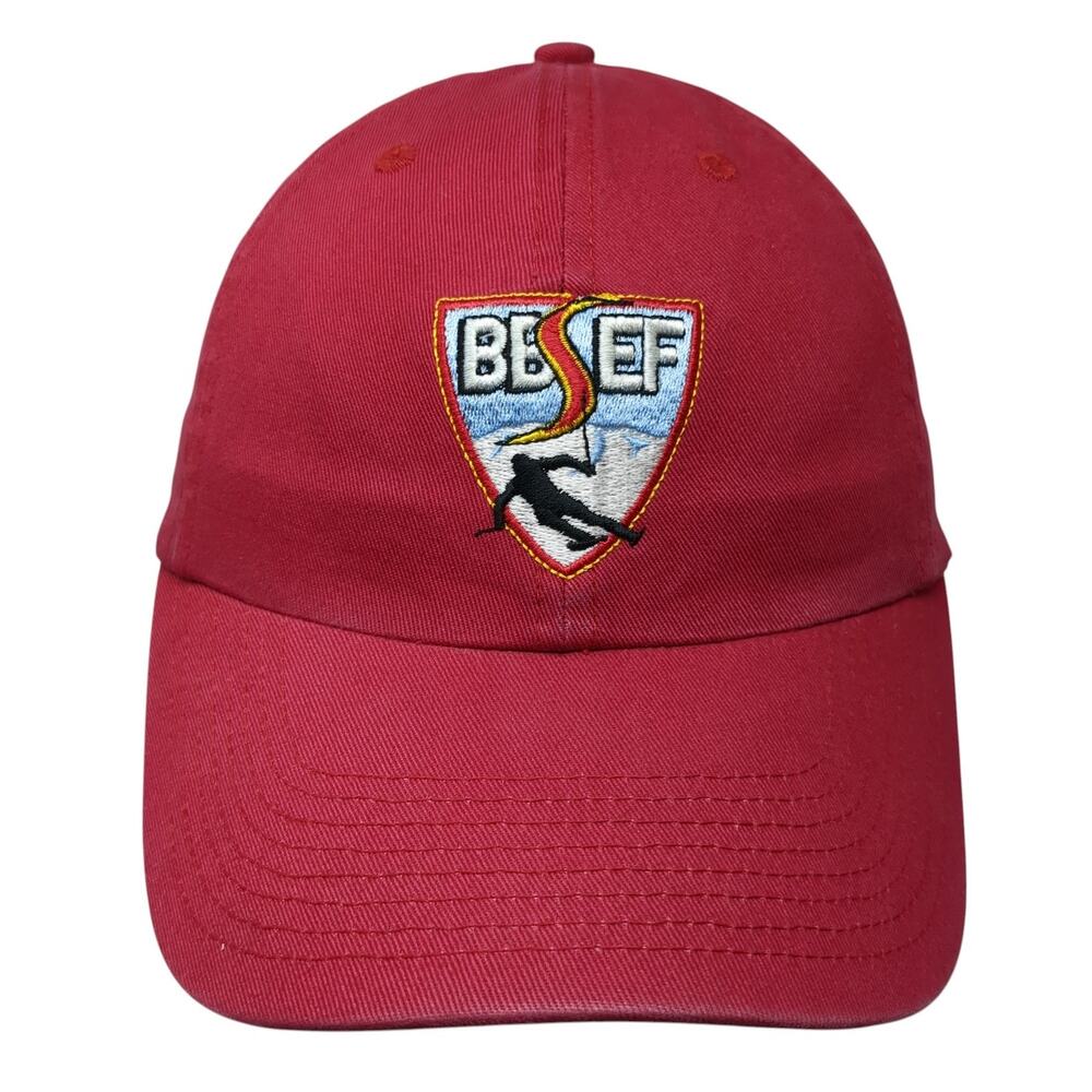 BBSEF Slideback Baseball Cap Red One Size Adjustable Fahrenheit Fashion Headwear